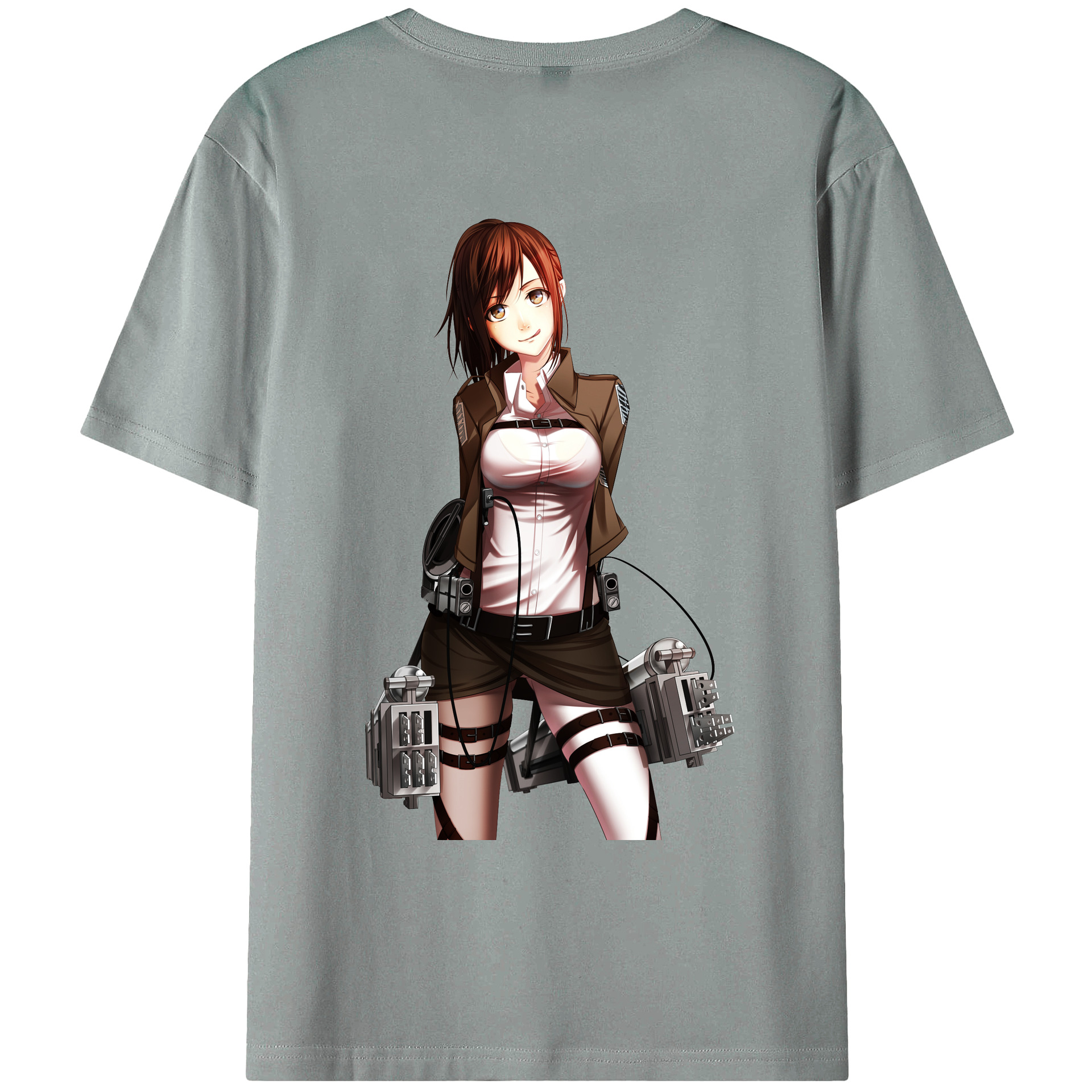 （画像用） 進撃の巨人 サシャ·ブラウス Attack on Titan Sasha Blaus 綿100％ メンズ半袖Tシャツ（バックプリント） 通気性